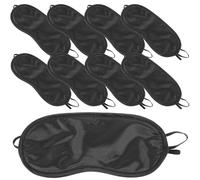 DEEPCRAFF 16pcs Disposable Black Polyester Sleep Eye Mask for Men and Women, Portable Lightweight Blindfold Blocks Light for Long Car Ride and Flight Comfort