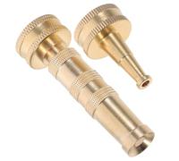 DEEPCRAFF 2 Pcs Brass Garden Hose Nozzle Adjustable Spray Patterns Heavy Duty Hose Connector for Garden Watering and Deck Cleaning with Easy Connection