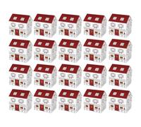 DEEPCRAFF 20pcs House-shaped Candy Boxes Made of White Cardboard for Storing Candy and Biscuits, Nordic Style Packaging Boxes Suitable for Personal Enjoyment and Occasion