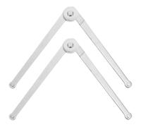 DEEPCRAFF 2pcs Adjustable Pin Spanner Wrench for Angle Grinder | Steel Build, Silver Finish, Adjustable Jaw, Multiple Pinhole Sizes, Professional Use, Easy Part Removal