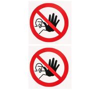 DEEPCRAFF 2pcs Do Not Enter Adhesive Warning Stickers No Admittance Safety Sign for Workshop Office