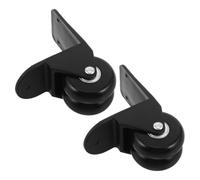 DEEPCRAFF 2pcs L-shaped Luggage Caster Wheels Replacement Kit with Double Bearing Structure and Matched Screws, Plastic and Rubber Swivel Trolley Wheels for Suitcase Repair and Frequent Gig
