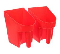 DEEPCRAFF 2pcs Large Plastic Feed Scoop with Ergonomic Anti-slip Handle for Pet and Horse Feeding, Sturdy Farm and Home Use Feeding Scoop with Reliable Strength for Animal Grain and Food