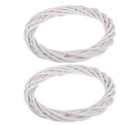 DEEPCRAFF 2pcs Natural Rustic Willow Wicker Wreath round Shape with Enhanced Durability and Easy to Hang Features, for Front Door Decor and Holiday Centerpieces