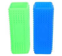 DEEPCRAFF 2pcs Pet Hair Remover for Cat and Dog Hair with Comfortable Handheld Silicone Pattern, Reusable Fur Cleaning Brush for Car Interiors and Couches