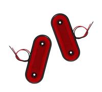 DEEPCRAFF 2pcs Red LED Trailer Side Marker Light for Trucks and Rvs 12-24v | PC ABS Build, Simple Mounting Kit with Tools, Better Side Visibility for Fleet Checks and Dusty Roads