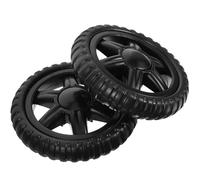DEEPCRAFF 2pcs Replaceable Shopping Trolley Wheels with Stable Structure Design, Black Plastic Heavy Duty Casters for Easy Installation and Sturdy Trolley Accessories