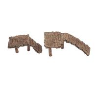 DEEPCRAFF 2pcs Resin Turtle Basking Platforms with Ladder for Red Eared Sliders and Chameleons, Simple Maintenance Habitat Shelter and Aquarium Tank Decor for Fish Tank and Terrarium