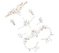 DEEPCRAFF 3 Sheets Glow the Dark Face Gems Stick on Rhinestone Stickers for Carnival and DIY Makeup Fluorescent Face Jewels that Do Not Leave Residue
