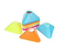 DEEPCRAFF 30pcs Plastic Soccer Training Cones for Youth, Triangle Shape High Visibility Field Markers Adaptable for Levels, for Basketball and Dynamic Direction Drills