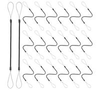 DEEPCRAFF 30pcs Spring Coiled Pen Lanyard for Stylus Pen Black Plastic Material with Soft Feel Surface Quick Replacement without Tools Reduces Wrist Strain for Note-taking and Classrooms