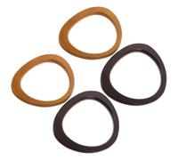 DEEPCRAFF 4pcs D Shaped Purse Handles for DIY Bag Making Wooden | Natural Wood Grain, Smooth Rounded Edges, Stable Support, Comfortable Grip for Handbags and Handmade Bags
