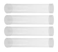 DEEPCRAFF 4pcs Golf Ball Display Cases with Quick Access Lid, Stackable Plastic Cylinder Storage Tubes Holding to 6 Balls, for Countertop Display and Gift Packaging