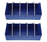 DEEPCRAFF 4pcs Large Capacity Pigeon Feeder with Wire Slot and Removable Partition, Plastic and Stainless Steel Chicken Feeding Bowl for Outdoor Use on Farm, Prevents Feed Scattering,