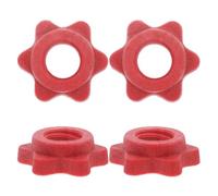 DEEPCRAFF 4pcs Universal Barbell Lock Collars Dumbbell Self-locking Nuts Plastic Material Easy to Install and Remove Versatile Accessory for Workout Equipment
