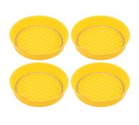 DEEPCRAFF 4pcs Yellow Rhinestone Car Cup Holder Coasters Silicone Car Accessories for Women with Easy to Install and Secure Fit Stylish Bling round Inserts and Long Trips