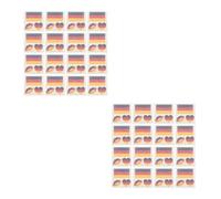 DEEPCRAFF 50 Sheets Waterproof National Flag Temporary Tattoos Stickers for Face and Forearms, Wear-resistant Paper Patriotic Stickers for European Championship and Tournaments