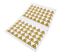 DEEPCRAFF 54pcs Radiation Warning Sticker, Ionising Radiation Warning Label, Self-adhesive Pvc Safety Sign Sticker, Yellow, for Sources and Wall, Laboratory and Restricted Zones