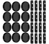 DEEPCRAFF 55pcs Black Plastic Binding Discs for Books and Planners | Smooth Surface, Extra Strong Hold, Page Reordering, Report Binding, Home Use, Office Workers, Scrapbookers
