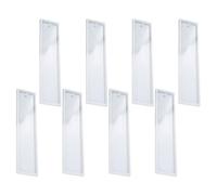 DEEPCRAFF 8 Pcs Silicone Bookmark Mould for DIY Projects, Easy to Clean and Separate Crystal Epoxy Mold, Handmade Silicone Mold for Bookmark Making, White Rectangular Design