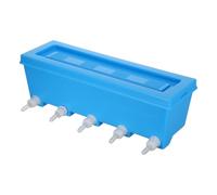 DEEPCRAFF 8l Plastic Livestock Feeder with 5 Nipples Wall Mount Abs Lamb Feeding Bottle for Calves and Livestock Resilient in Low Temperatures Suitable for Outdoor and Unheated Breeding