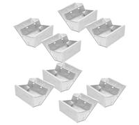 DEEPCRAFF 8pcs Rabbit Feeder Box for Small Animals and Hamsters, Metal Iron Pet Feeder with Effortless Installation and Food Waste Reduction, Hay Dispenser for Outdoor and Small Farm Use