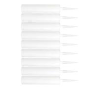 DEEPCRAFF 9pcs White Empty Caulking Sealant Tubes Reusable Plastic Fillable Caulk Tubes 300ml Capacity Withstand Use and Trim to Desired Size for Glass Adhesive Filling and Mixing Colors