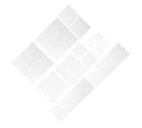 DEEPCRAFF Acrylic Stamp Block High-Visibility Stamping Tool with Grid Lines and Rounded Edges 14pcs for Precision Alignment, for Scrapbooking and Decorative Stamping Crafts