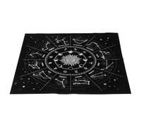 DEEPCRAFF Astrology Tablecloth Black Starry Sky Divination Tarot Tapestry for Party and Board Games Protective Altar Cloth for Tarot Reading and Mystic Spells
