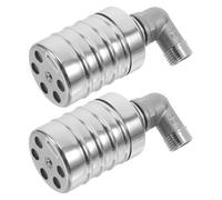 DEEPCRAFF Automatic Water Level Control Float Valve Resists Water Pressure Stainless Steel 2pcs with 1/2 Inch Connector for Barrels and Aquariums Indoor and Outdoor Use