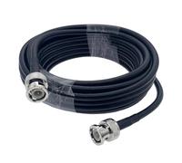DEEPCRAFF Bnc Male to Male Rg58 Coax Cable 50 Ohm Black ABS Copper | Precision Termination, Low Loss Connection, 95 Percent Braid Coverage, Testing Lead, 10m Length