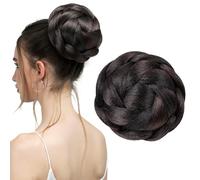 DEEPCRAFF Braid Hair Chignon Bun Claw Synthetic High Temperature Fiber Easy for DIY Hairstyles Short Hair Extension 5.3x2.4in in Hairpiece for Women for Outing or Occasion