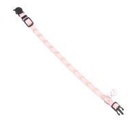 DEEPCRAFF Cat Collar Kitten Collar Microfiber Adjustable Pink with Moon and Star Pattern, Breathable with Pendant for Parties and Weddings