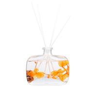 DEEPCRAFF Cedarwood Essential Aromatherapy Diffuser Stick Air Freshening with Dried Flowers Glass Bottle for Living Room