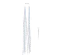 DEEPCRAFF Chinese Style Hair Ornament with Blue White Silk Ribbon and Tassel Hairpins Ancient Crown Coronet for Hanfu Weddings Cultural Festivals and Traditional Hairstyles