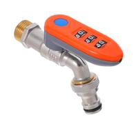 DEEPCRAFF Copper Outdoor Faucet Lock with User-settable Combination Code, Fit for Garden Hose Bibs and Spigots, 4" Conversion Adapter, for Daycare Centres and Nurseries to Prevent Water