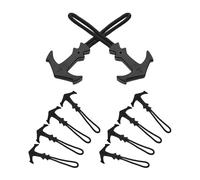 DEEPCRAFF Detachable T-Shaped Zipper Pull Cord Replacement for Thick Jackets and DIY Replacement 10pcs with Anti-Slip Rope and Silicone Material, for Handbags and Duffel Bags