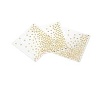 DEEPCRAFF Disposable Luxury Dots Pattern Napkins 20pcs Paper Golden Beautiful Design Tissue for Wedding and Shower Party