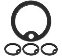 DEEPCRAFF Dog Tag Silencers with Snug Fit and Noise Reduction for Pets 4 Pcs Black Silicone Round Military Style Id Tag Protectors for Quiet Dog Collar Use