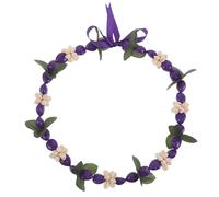 DEEPCRAFF Graduation Lei Necklace Cultural Graduation Necklace Acrylic Nut Shell Beads Purple Class of 2026 for College Students and Women Luau Party