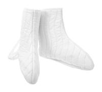 DEEPCRAFF Men's Thermal Cotton Fishing Socks, White 20cm Boot Liners | Cold Weather Wear, Moisture-wicking Coverage, Insulated Fit, Outdoor Use for Snowy Conditions and Hiking