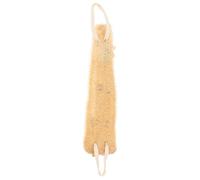 DEEPCRAFF Natural Loofah Body Exfoliating Brush with Comfortable Grip for Dry and Wet Brushing, Beige Loofah Bath Shower Towel for Gentle Skin Scrubbing and Exfoliation