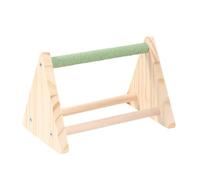 DEEPCRAFF Natural Wood and Stainless Steel Parrot Stand Stick for Bird Cage Decorative Bird Perch That Keeps Parrots Busy and Comfortable Suitable and Use Random Color