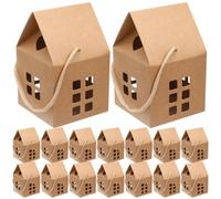 DEEPCRAFF Paper Candy Boxes Made of Paper 24pcs House Shaped with Hollowed Design, Handheld Decorative Gift Boxes for Festive Atmosphere and Party Present Wrapping