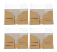DEEPCRAFF Passport Holder Set Travel Wallet Multi-Functional Kraft Paper 4pcs with PVC Organiser Pouch, Elegant Appearance, Convenient to Carry Document Storage