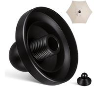 DEEPCRAFF Patio Umbrella Finial Cap Replacement - Plastic Outdoor Parasol Top Cover with Screw Stem - Black Shade Accessory for Garden & Beach Umbrellas