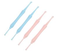 DEEPCRAFF Plastic Earwax Spoon Spiral and Massage Spoon Heads and 4pcs Double Head Cleaning Kit Lightweight and Comfortable to Hold for Ear Pick Effective Earwax Removal Random Color