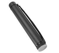 DEEPCRAFF Poster Tube Telescoping Art Storage Tube for Drawings and Scrolls, Plastic Black with Shoulder Strap, 100cm Extendable, for Exhibition Setup and Studio Use, for Architects