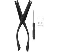 DEEPCRAFF Replacement Glasses Temple Arms in Black Metal and Tr90 Material Sturdy and Decorative Accessory for Glasses and Personal Use