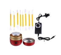 DEEPCRAFF Small Pottery Wheel Electric Mini Pottery Machine Sturdy Stainless Steel Turntable Multiple Tools and Entertainment Activities